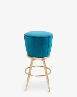 After work barstol, blå velour