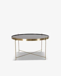 Ajdir sofabord, messing/glas