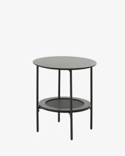 Alva hjørnebord, sort, rundt