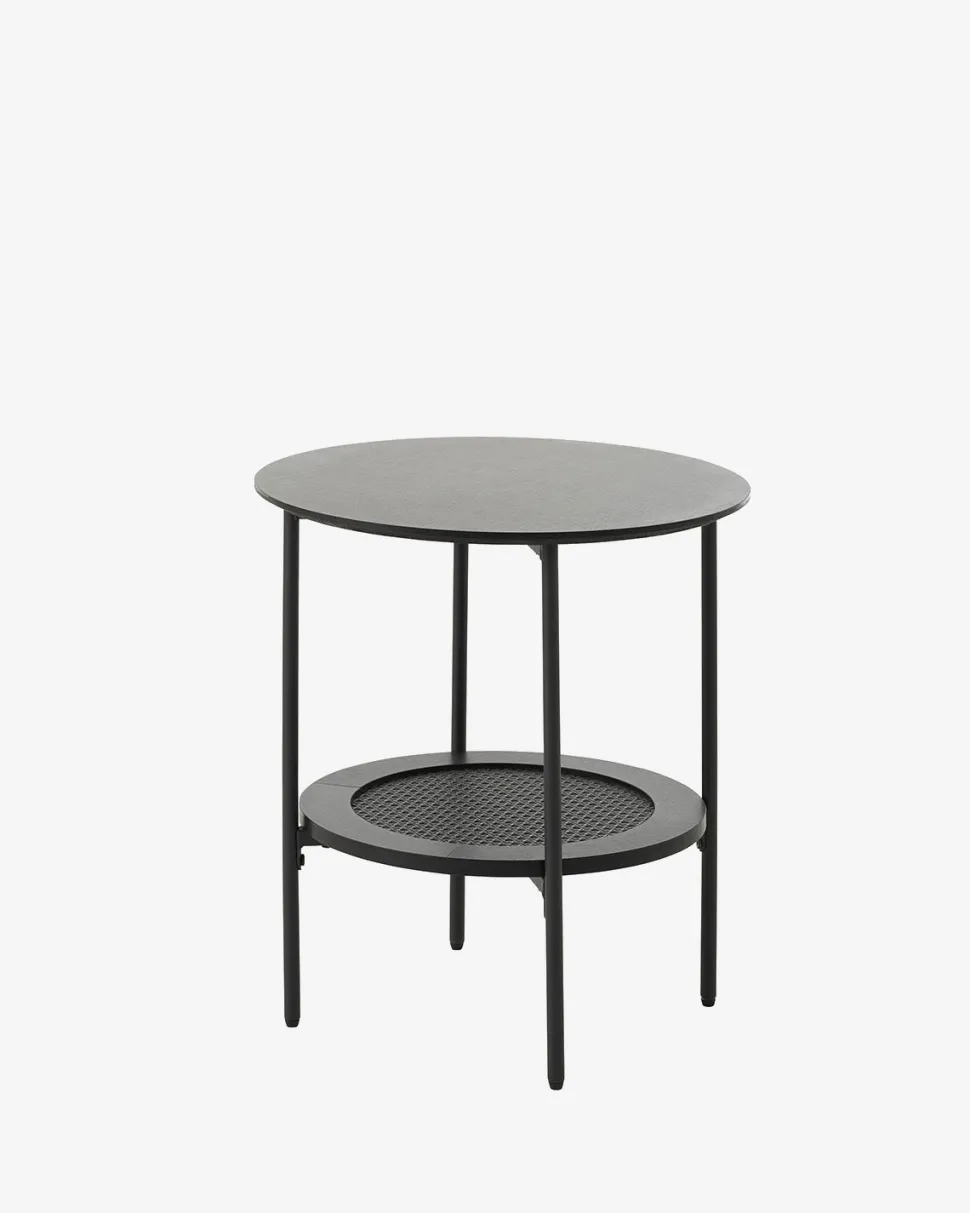 Alva hjørnebord, sort, rundt