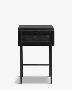 Alva sengebord, sort