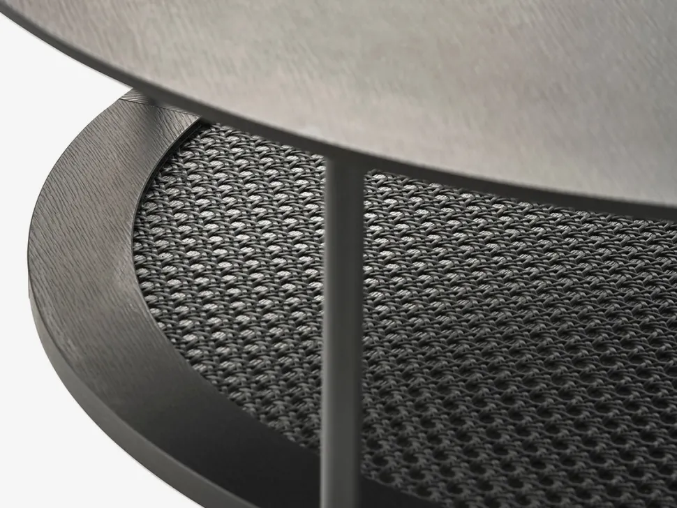 Alva sofabord, sort, rundt