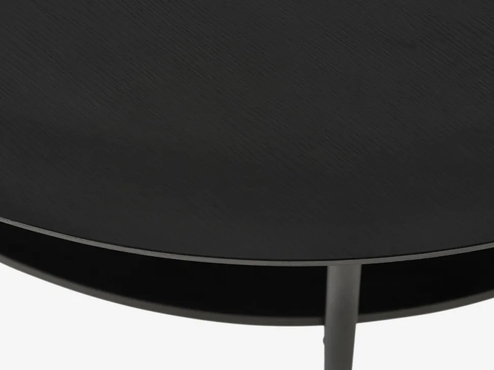 Alva sofabord, sort, rundt