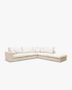Andretta byggesofa, hvid bouclé