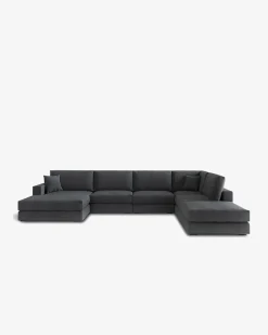 Andretta byggesofa, mørk grå