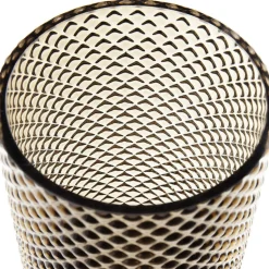 Barfly vase, mørk grøn glas/ messing