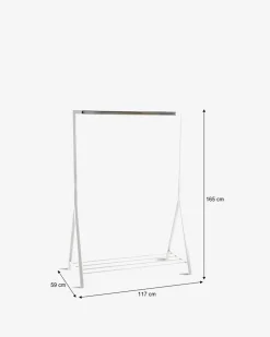 Barra tøjstativ, hvid