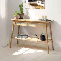 Barrali konsolbord, eg natur lak