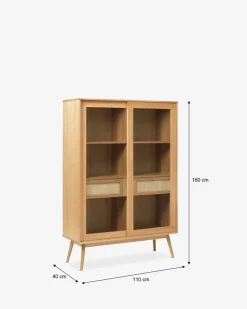 Barrali vitrineskab, eg natur finer