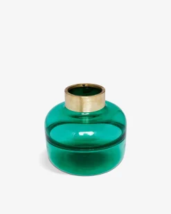 Belly green vase