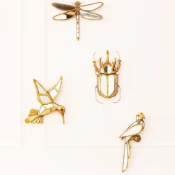 Bille vægspejl, messing