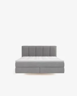 Brooklyn continentalseng, 180x200 m/gavl, grå