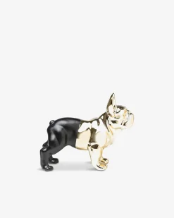 Bulldog sparegris sort/guld