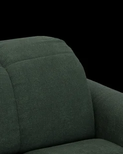 Bullet hjørnesofa med firkantet hjørne og pufafslutning venstre