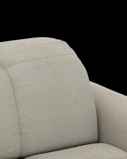 Bullet hjørnesofa med firkantet hjørne og pufafslutning venstre