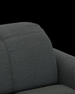 Bullet hjørnesofa med firkantet hjørne og pufafslutning venstre