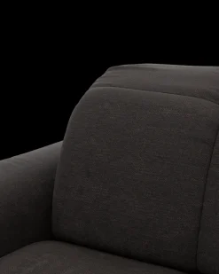 Bullet hjørnesofa med firkantet hjørne og pufafslutning højre