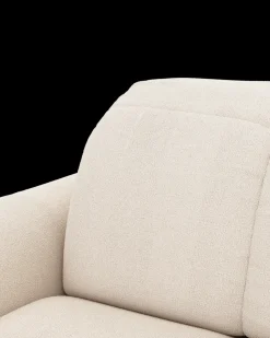 Bullet hjørnesofa med firkantet hjørne og pufafslutning højre