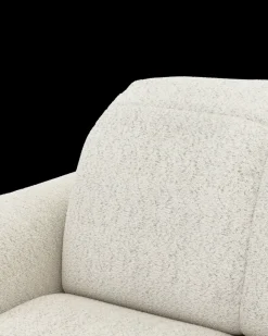 Bullet hjørnesofa med firkantet hjørne og pufafslutning højre