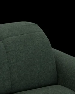 Bullet hjørnesofa med rundt hjørne og pufafslutning venstre