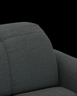 Bullet hjørnesofa med rundt hjørne og pufafslutning venstre