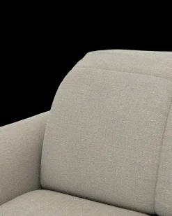 Bullet hjørnesofa med rundt hjørne og pufafslutning højre