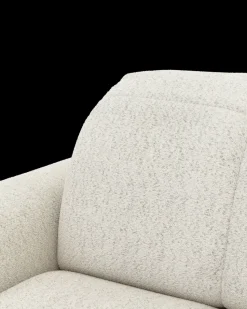 Bullet hjørnesofa med rundt hjørne og pufafslutning højre