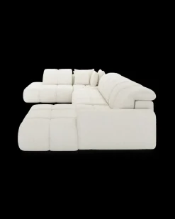 Bullet U-sofa med rundt hjørne og pufafslutning venstre