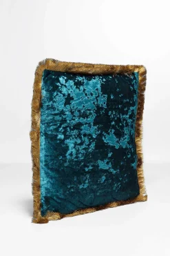 Cannes blå/grøn pyntepude