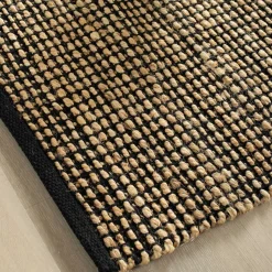 Capri Natural Black tæppe 140x200 cm