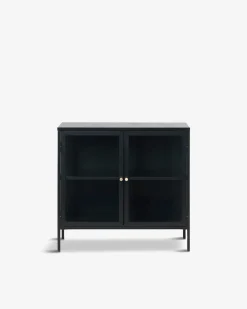 Carmel metalskab, sort metal 2 dørs