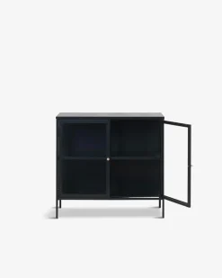 Carmel metalskab, sort metal 2 dørs