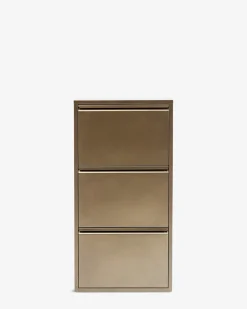 Caruso skoskab 3 låger, bronze