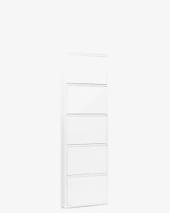 Caruso skoskab 5 låger, hvid