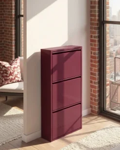 Caruso skoskab 3 låger, lilla