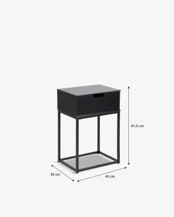 Cube natbord, sort lak