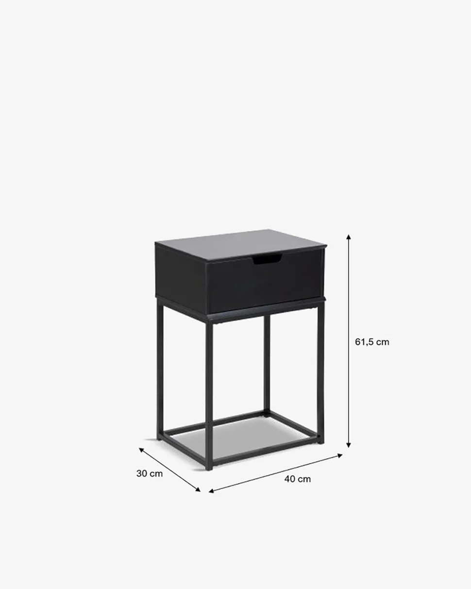 Cube natbord, sort lak