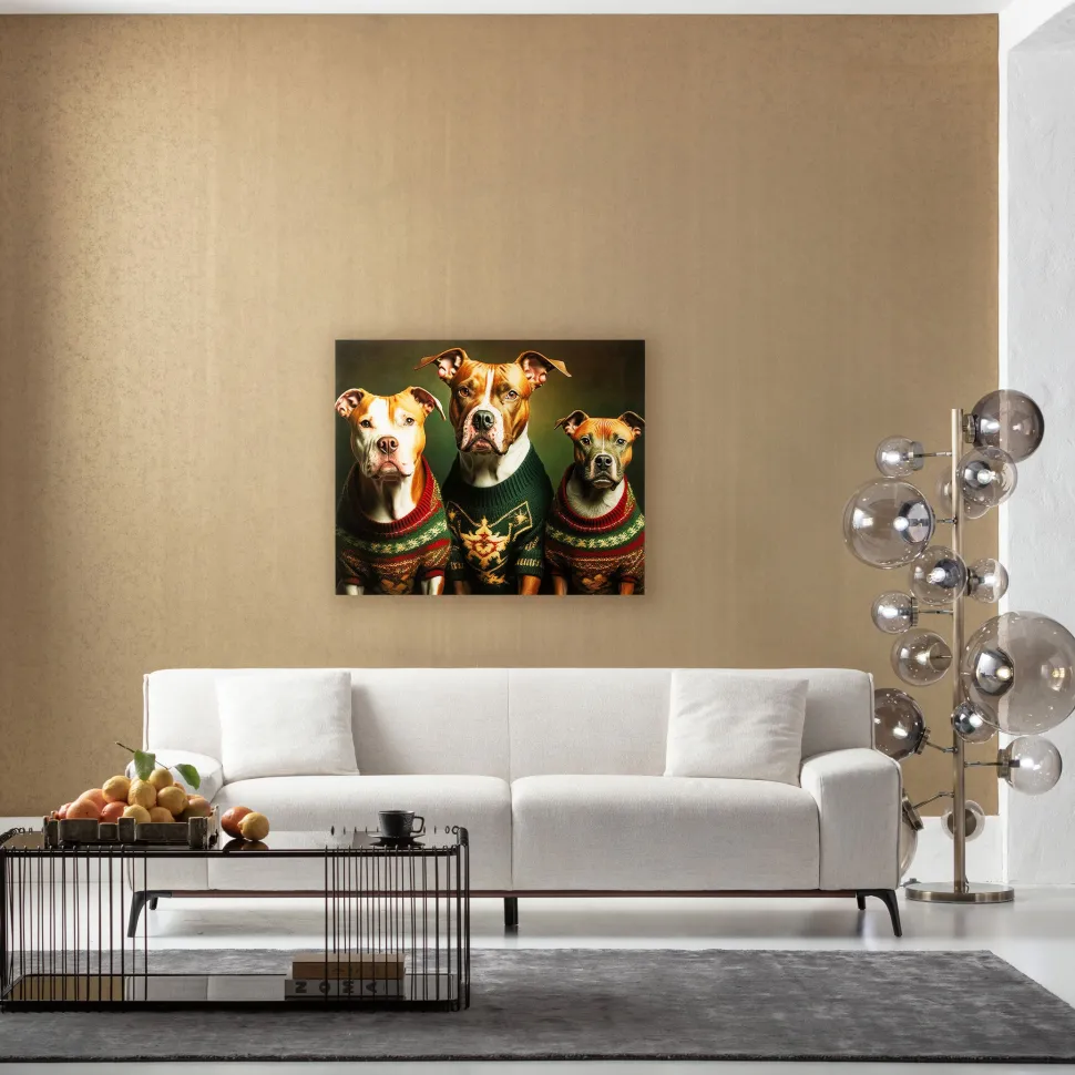 Dog family glas galleri