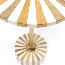 Domero cirque sidebord, guld/hvid