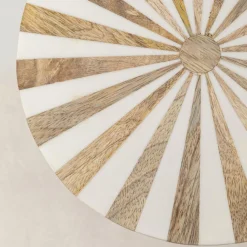 Domero cirque sidebord, guld/hvid