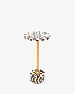 Domero star sidebord, brun/hvid