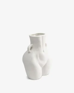 Donna vase lille, hvid