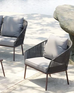 Elba lounge stol, grå