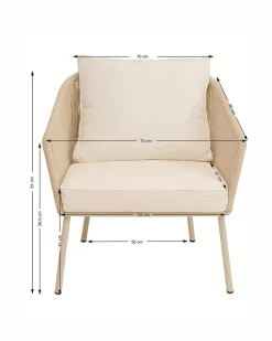 Elba lounge stol, sand