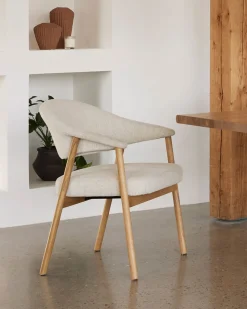 Elk spisebordsstol, natur eg/ sand