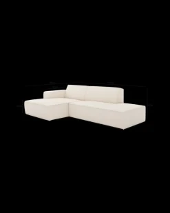 Espada hjørnesofa med chaiselong venstre og pufafslutning højre