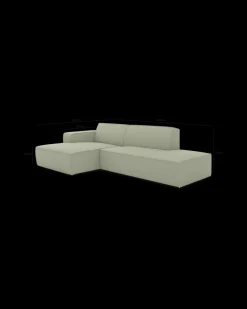 Espada hjørnesofa med chaiselong venstre og pufafslutning højre