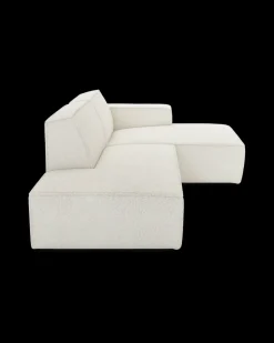 Espada hjørnesofa med chaiselong højre og pufafslutning venstre