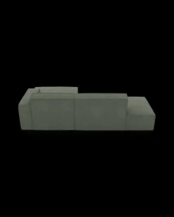 Espada hjørnesofa med chaiselong højre og pufafslutning venstre