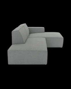 Espada hjørnesofa med chaiselong højre og pufafslutning venstre